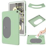 Custodia per tablet antiurto in silicone liquido di colore puro per tablet Google Pixel (verde)