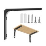 Staffa triangolare ad arco 125x125mm Supporto di supporto tipo I in acciaio inossidabile con vite (nero)