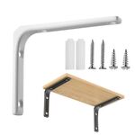 Staffa triangolare ad arco da 125x125 mm Supporto di supporto tipo I in acciaio inossidabile con vite (bianco)