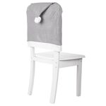 Coprisedie natalizie in tessuto non tessuto, maniche decorative per sgabelli (grigio)