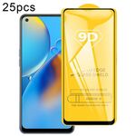 Per OPPO A74 4G 25 pezzi 9D Pellicola in vetro temperato con schermo a colla completa