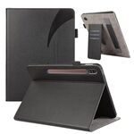 Custodia per tablet in pelle con ventosa per Samsung Galaxy Tab S7 Lite / S7+ (nera)