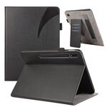 Custodia per tablet in pelle con ventosa per Samsung Galaxy Tab S9 Ultra / S8 Ultra (nera)