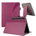 Custodia per tablet in pelle con ventosa per Samsung Galaxy Tab S9 Ultra / S8 Ultra (viola)