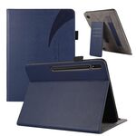 Custodia per tablet in pelle con ventosa per Samsung Galaxy Tab S9 Ultra / S8 Ultra (blu scuro)