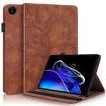 Custodia per tablet in pelle goffrata Realme Pad SE serie Tree Life (marrone)