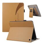 Custodia per tablet in pelle con ventosa per Amazon Kindle Fire HD10/HD10 Plus 2021 (marrone)