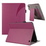Custodia per tablet in pelle con ventosa per Amazon Kindle Fire HD10/HD10 Plus 2021 (viola)