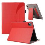 Custodia per tablet in pelle con texture litchi per Nokia T10 8.0 (rossa)