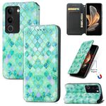 Per vivo S17 CaseNeo Custodia per telefono in pelle magnetica colorata (Smeraldi)