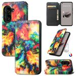 Per ASUS Zenfone 10 CaseNeo Custodia per telefono in pelle magnetica colorata (Nuvola colorata)