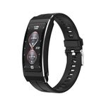 Bracciale Smart Call con schermo TFT da 1,14 pollici K7, chiamata BT / frequenza cardiaca / pressione sanguigna / ossigeno nel sangue, cinturino: cinturino in silicone (nero)