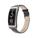 Bracciale Smart Call con schermo TFT da 1,14 pollici K7, chiamata BT / frequenza cardiaca / pressione sanguigna / ossigeno nel sangue, cinturino: cinturino in pelle (appannamento)