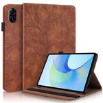 Custodia per tablet in pelle goffrata serie Tree Life per Honor Pad X9 / X8 Pro (marrone)