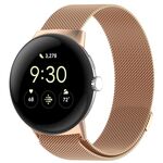 Per cinturino in maglia di acciaio magnetico Milan per Google Pixel Watch 2 (oro rosa)