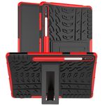 Per Samsung Galaxy Tab S9+ Texture pneumatici TPU + custodia per tablet PC (rossa)