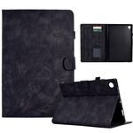 Custodia smart tablet in pelle goffrata albero della fortuna per Samsung Galaxy Tab A9+ (nera)