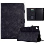 Custodia smart tablet in pelle goffrata albero della fortuna per Samsung Galaxy Tab A9 (nera)