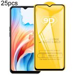 Per OPPO A2x 25 pezzi 9D Pellicola in vetro temperato con schermo a colla completa