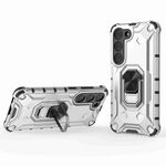 Custodia per telefono con supporto ad anello per Samsung Galaxy S23 5G Ice Armor Series (argento)
