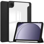 Per Samsung Galaxy Tab A9 Custodia per tablet in pelle acrilica 3 pieghevoli con slot per penna (nero)