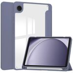 Per Samsung Galaxy Tab A9 Custodia tablet in pelle acrilica 3 pieghevoli con slot per penna (lavanda)