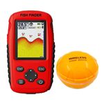FF998 Rilevatore di pescatori ad ultrasuoni wireless per sonar, rilevatore di pesca subacquea visiva HD
