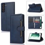 Custodia in pelle per telefono con slot per scheda Samsung Galaxy S22+ 5G (blu)