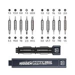 JAKEMY JM-8195 Cacciavite con design a maniglia quadrata 21 in 1 S-2 bit (blu)