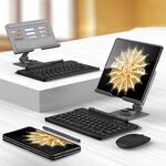 Per Honor Magic V2 GKK Tastiera Bluetooth + Supporto pieghevole + Penna capacitiva + Mouse Bluetooth (grigio)