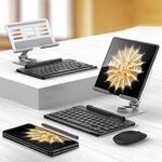 Per Honor Magic V2 GKK Tastiera Bluetooth + Supporto pieghevole + Penna capacitiva + Mouse Bluetooth (Argento)