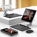 Per vivo X Fold2 GKK Tastiera Bluetooth + Supporto pieghevole + Penna capacitiva + Mouse Bluetooth (Argento)