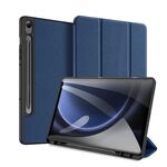 Custodia magnetica per tablet in pelle con vibrazione per Samsung Galaxy Tab S9 FE DUX DUCIS Domo Series (blu)