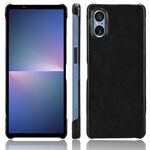 Per Sony Xperia 5 V Custodia per telefono con cover posteriore Litchi Texture (nera)