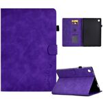 Custodia per tablet in pelle Smart Flip con sorriso in rilievo per Samsung Galaxy Tab A9 (viola)