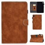 Custodia per tablet in pelle con vibrazione orizzontale per Samsung Galaxy Tab A9 con texture in pelle di vacchetta (marrone)