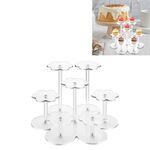 YX046 Espositore per figure in acrilico Espositore per cosmetici per cupcake (trasparente)