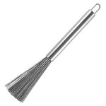 Spazzola per pentole Spazzola per pulizia in acciaio inossidabile per pentole, padelle, 22 cm