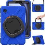 Custodia per tablet PC ibrida in silicone per Samsung Galaxy Tab A9 con supporto e tracolla (blu)
