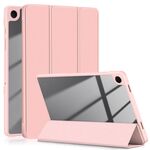 Per Samsung Galaxy Tab A9+ Custodia per tablet in pelle smart tinta unita in acrilico 3 pieghevoli (rosa)