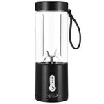 Mini spremiagrumi elettrico portatile multifunzionale USB ricaricabile con tazza per estrattore di succo (nero)