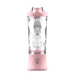 Mini frullatore elettrico portatile multifunzionale con ricarica USB per succo di frutta (rosa)