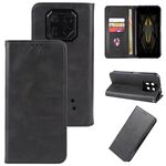 Custodia per telefono in pelle con chiusura magnetica per Ulefone Armor 22 (nera)