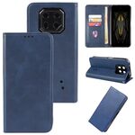Custodia per telefono in pelle con chiusura magnetica per Ulefone Armor 22 (blu)