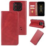Custodia per telefono in pelle con chiusura magnetica per Ulefone Armor 22 (rossa)