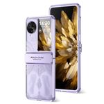 Per OPPO Find N3 Flip Angel Wings Custodia per telefono elettrolitico smerigliato (viola)
