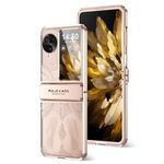 Per OPPO Find N3 Flip Angel Wings Custodia per telefono elettrolitico smerigliato (oro rosa)