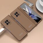Per vivo X Fold2 Serie Straordinaria Custodia per telefono pieghevole con cerniera a copertura totale con slot per penna e stilo (caffè)