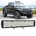 Luci da lavoro a 5 file ultrasottili impermeabili E9 54W da 15 pollici IP67 (luce bianca)