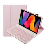 Per Xiaomi Redmi Pad SE 11 pollici A0N9 Pelle di agnello Texture Custodia in pelle ultrasottile staccabile con tastiera Bluetooth (rosa)